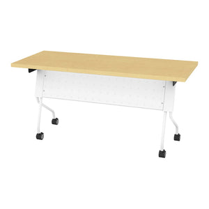 OSP Home Furnishings 5' Flip Top Nesting Training Table Commercial Grade Laminate with Locking Casters Maple 84225WP