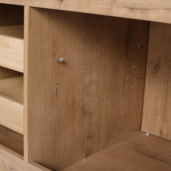 English Elm 60" Freestanding Double Sink Bathroom Vanity with Soft-close Doors and Three Drawers W999S00528