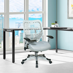 OSP Home Furnishings Spaceflex® Ergonomic Office Chair with Lumbar Support Synchro Tilt and Breathable Mesh Seat 86-M22C625R