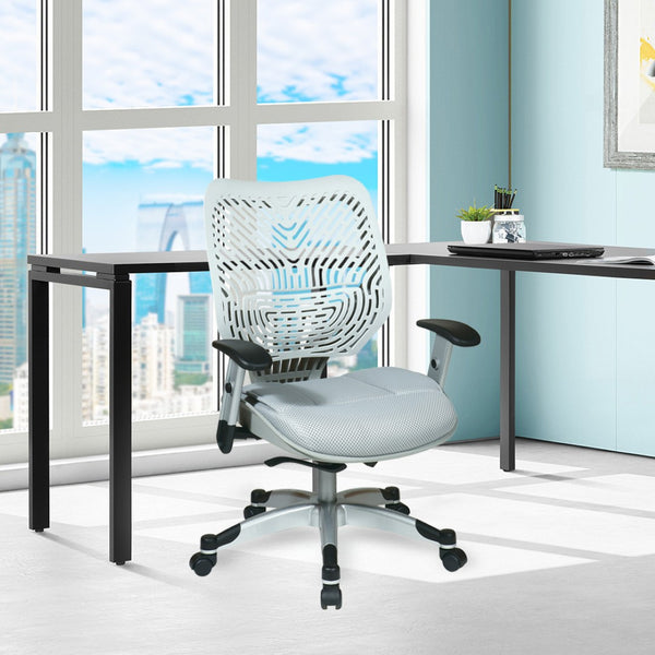 OSP Home Furnishings Spaceflex® Ergonomic Office Chair with Lumbar Support Synchro Tilt and Breathable Mesh Seat 86-M22C625R