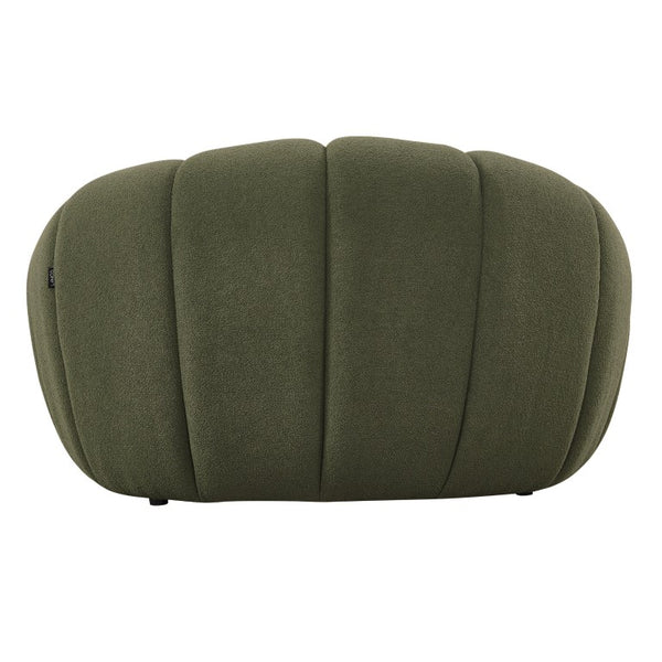 VIG Furniture Yolonda Plush Curved Green Teddy Chair With Hexagonal Tufting, Solid Wood Frame, 440 Lb Capacity VGEV2126C-CHR-C-13