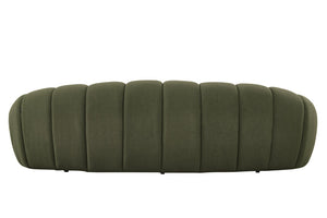 VIG Furniture Yolonda Curved Green Teddy Sofa With Hexagonal Tufting, Solid Wood Frame, Plush 3-Seater Comfort VGEV2126C-SOFA-C-13