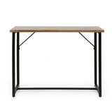 Christopher Knight Home® - Noble House - Vinton Modern Industrial Handmade Mango Wood Console Table, Honey Brown and Black