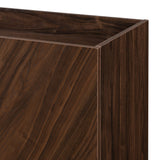 English Elm Walker Edison - Contemporary 2-Door Tall Accent Cabinet With Inset Top – Dark Walnut