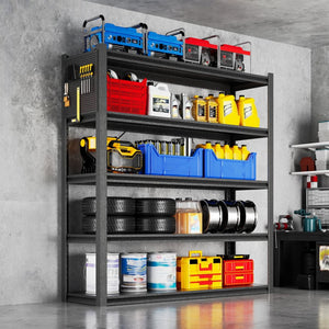 English Elm Storage Shelves Heavy Duty Pegboard Steel Garage Organization Rack Adjustable Unit T5667P454707