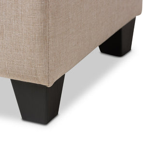 Baxton Studio Baxton Studio Modern Storage Ottoman with Button-Tufted Foam Lid for Stylish Home Organization Beige WS-20091-Beige-OTTO