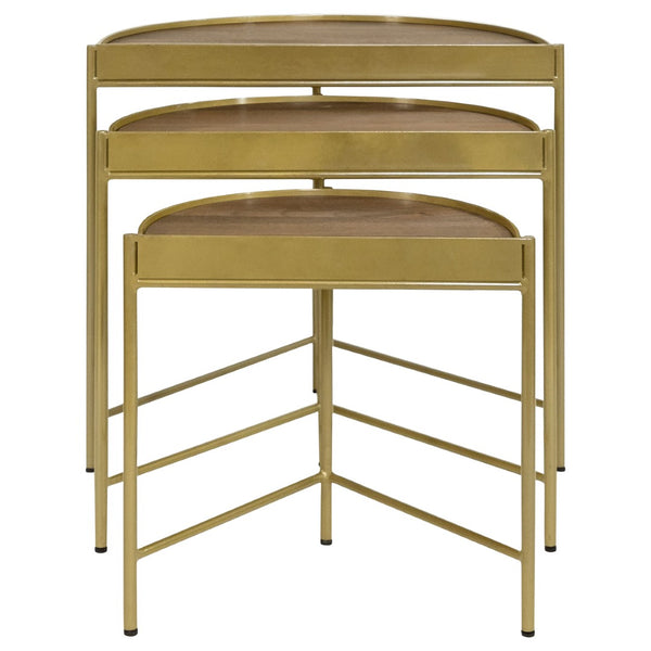 English Elm Darlene Mango Wood Demilune Nesting Tables Retro Glam Set for Living Rooms B062P451824
