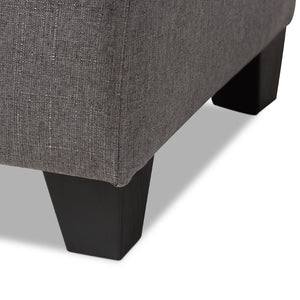 Baxton Studio Baxton Studio Modern Storage Ottoman with Button-Tufted Foam Lid for Stylish Home Organization Grey WS-20091-Grey-OTTO