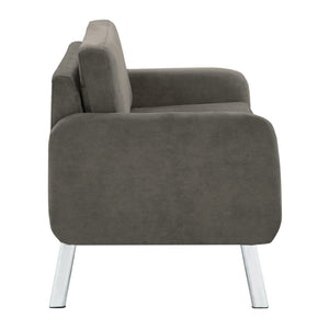 OSP Home Furnishings Lounge Seating with Chrome Base and High Density Foam for Modern Reception Areas Loveseat SL5602-SK2