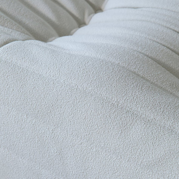 English Elm Soft Beige Single Caterpillar Sofa with Cloud-Like High-Elastic Foam, Compact Supportive Velvet Seat for Small Spaces B341P388014