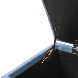 Baxton Studio Baxton Studio Light Blue Upholstered Storage Ottoman with Button-Tufted Top for Modern Spaces WS-20091-Light Blue-OTTO