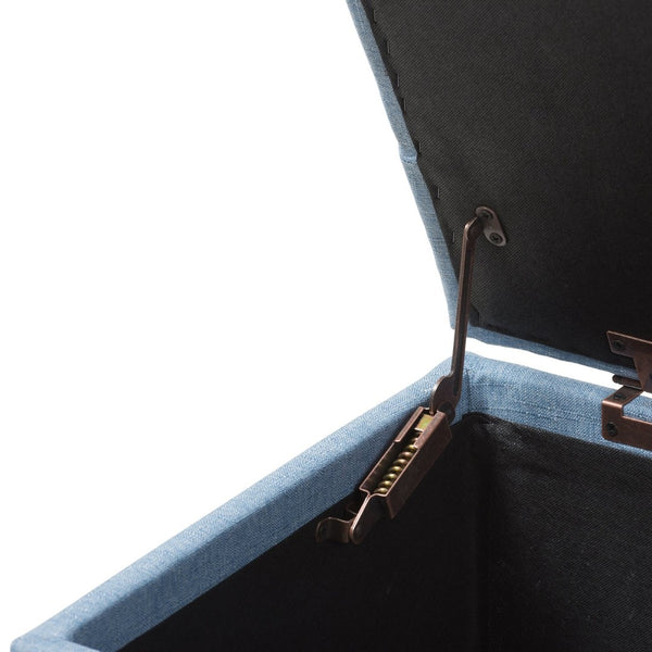 Baxton Studio Baxton Studio Light Blue Upholstered Storage Ottoman with Button-Tufted Top for Modern Spaces WS-20091-Light Blue-OTTO