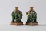 Lilys Pair Of Three Color Elephant Candle Holder 8349