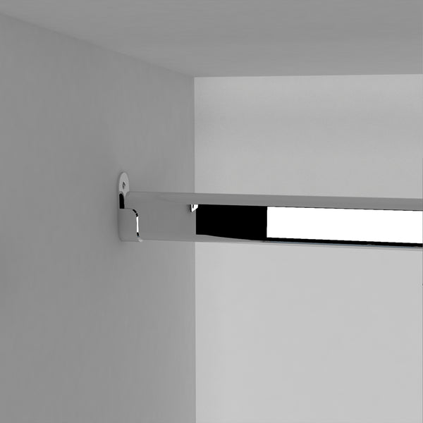 English Elm Kibo Six-Door Armoire with Drawer and Double Rods, 7 Shelves, Scratch-Resistant Melamine Finish Black White 72.44 L x 23.23 W x 4.33 H B097S00231