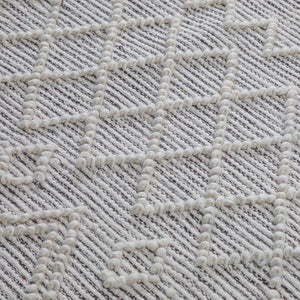 English Elm Jeffers 8 x 10 Area Rug Brown Ivory Handwoven Diamond Pattern Wool Blend 0.5" Thick Indoor B136P188396