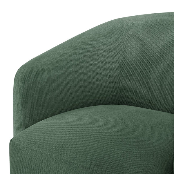 English Elm Ardena Swivel Barrel Chair with Durable Commercial-Grade Fabric, Pocket Coil Seat, 360° Swivel Comfort Green B050P322596