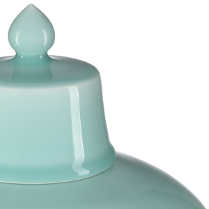 Celadon Green Maiping Jar - Exquisite Handcrafted Porcelain Decor with Lustrous Finish and Style