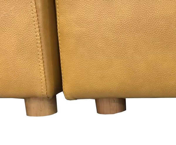 English Elm Leather Match Modular Sectional with Integrated Console and Generous Living Room Seating Ginger B2748S00168