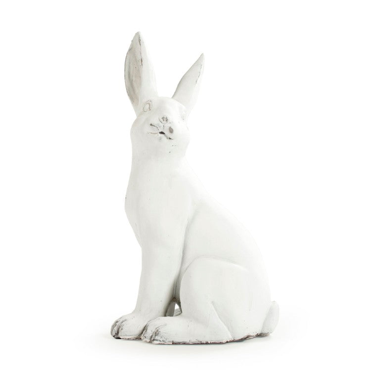 Zentique Rabbit Charming hand-finished polyresin accent sculpture with lifelike texture for mantel or shelf décor W10 x H19 x D9 8354L A584