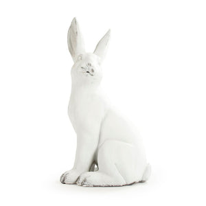 Zentique Rabbit Charming hand-finished polyresin accent sculpture with lifelike texture for mantel or shelf décor W10 x H19 x D9 8354L A584