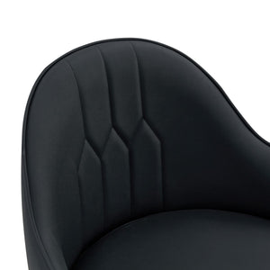 English Elm Set of 2 Pu Leather Barstools with Gold Footrest Curved Back for Kitchen Island Black W1151P383770