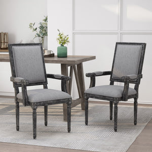 Christopher Knight Home® - Noble House - Maria French Country Wood Upholstered Dining Chair - Set Of 2