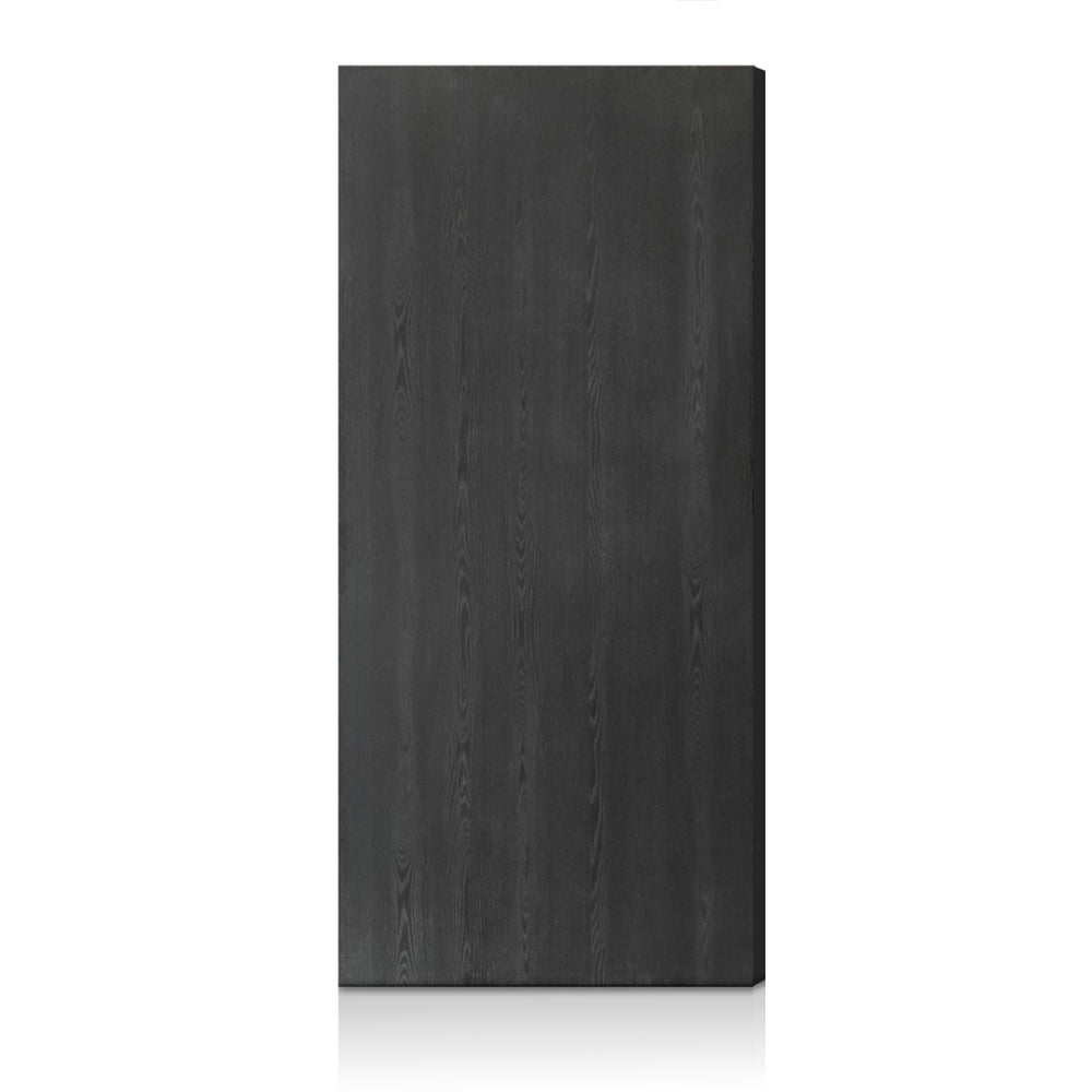 English Elm 36 in Black Textured Melamine Flush Interior Door Slab with Mdf Core Modern B2763P486369