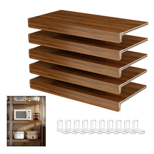 English Elm (24 Inch) Foamed Pvc Wire Shelf Covers Walnut Wood Grain Look for Pantry Closet Kitchen W2641P400320