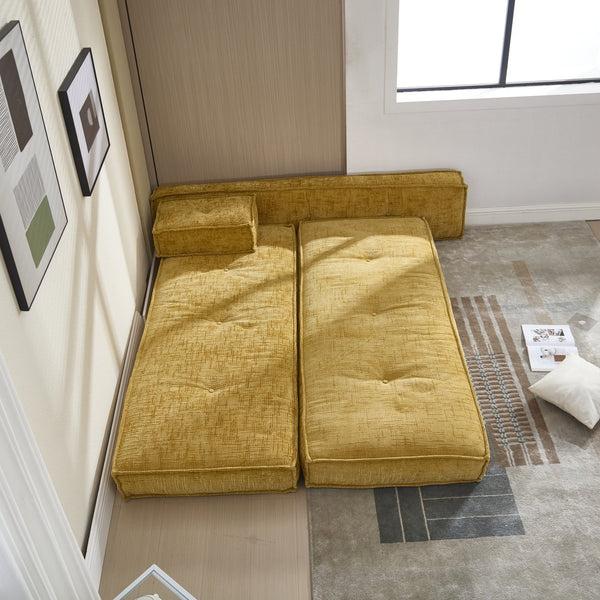 English Elm Coolmore Modular Chenille Sofa - Space-Saving Design, Flexible Layouts, And Built-In Side Pockets W1152P320503