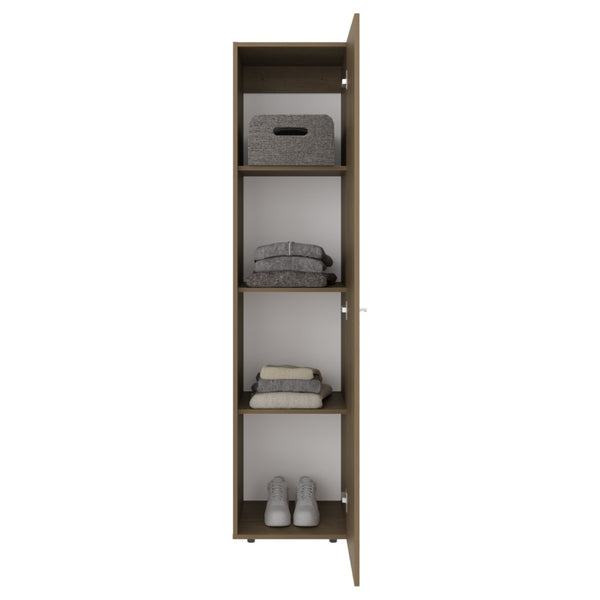 English Elm Home Freestanding Tall Mirrored Cabinet with Four Interior Shelves for Bedroom Bath B200P465731