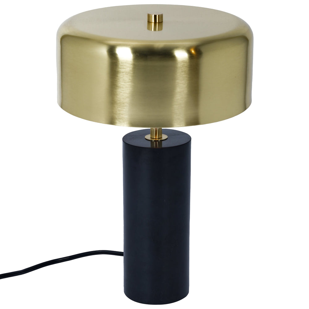 English Elm Ashcroft Furniture - New Modern Stylish Desk Lamp - Compact Gold & White Drum Shade, Easy Setup For Home Or Office Use B183P315116