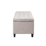 Madison Park Shandra Transitional Tufted Top Soft Close Storage Bench MP105-1122 Natural