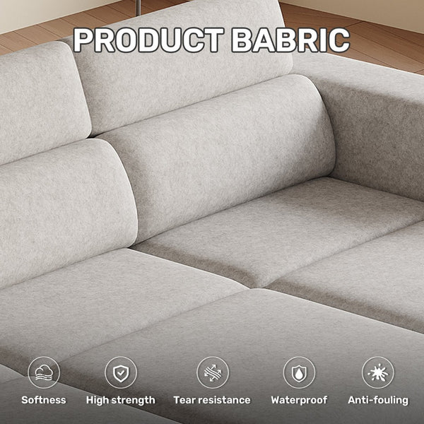 English Elm Power Reclining Sofa - Modular 3-Seat Electric Couch With Bluetooth, Wireless Charging & Storage Solutions W3795S00002-GIGA