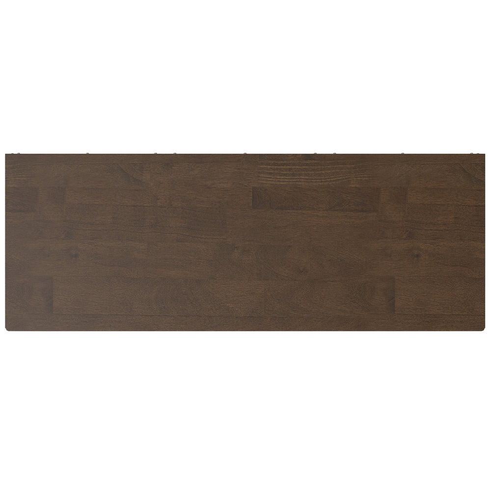 English Elm Harper Walnut Brown 9-Cube Storage Cabinet – Handcrafted Wood, Tapered Legs, Versatile Display & Organizing B136P238623