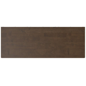 English Elm Harper Walnut Brown 9-Cube Storage Cabinet – Handcrafted Wood, Tapered Legs, Versatile Display & Organizing B136P238623