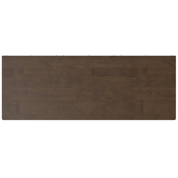 English Elm Harper Walnut Brown 9-Cube Storage Cabinet – Handcrafted Wood, Tapered Legs, Versatile Display & Organizing B136P238623
