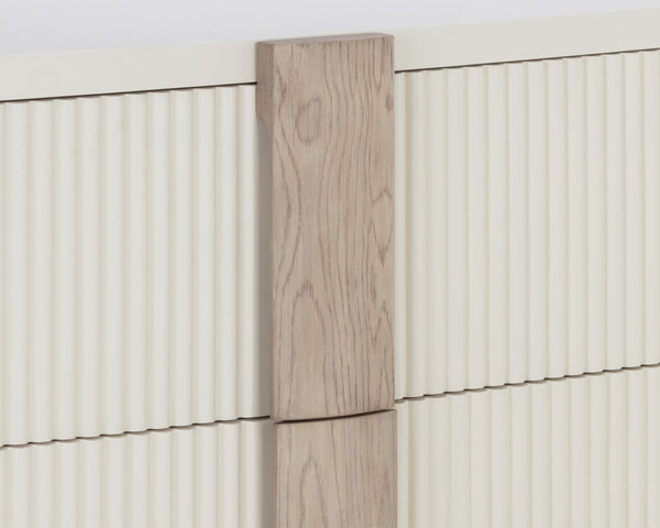 Sunpan VENETTA Dresser - Modern Wood Design with Cream Finish, Spacious Storage & Unique Grain Patterns 110665