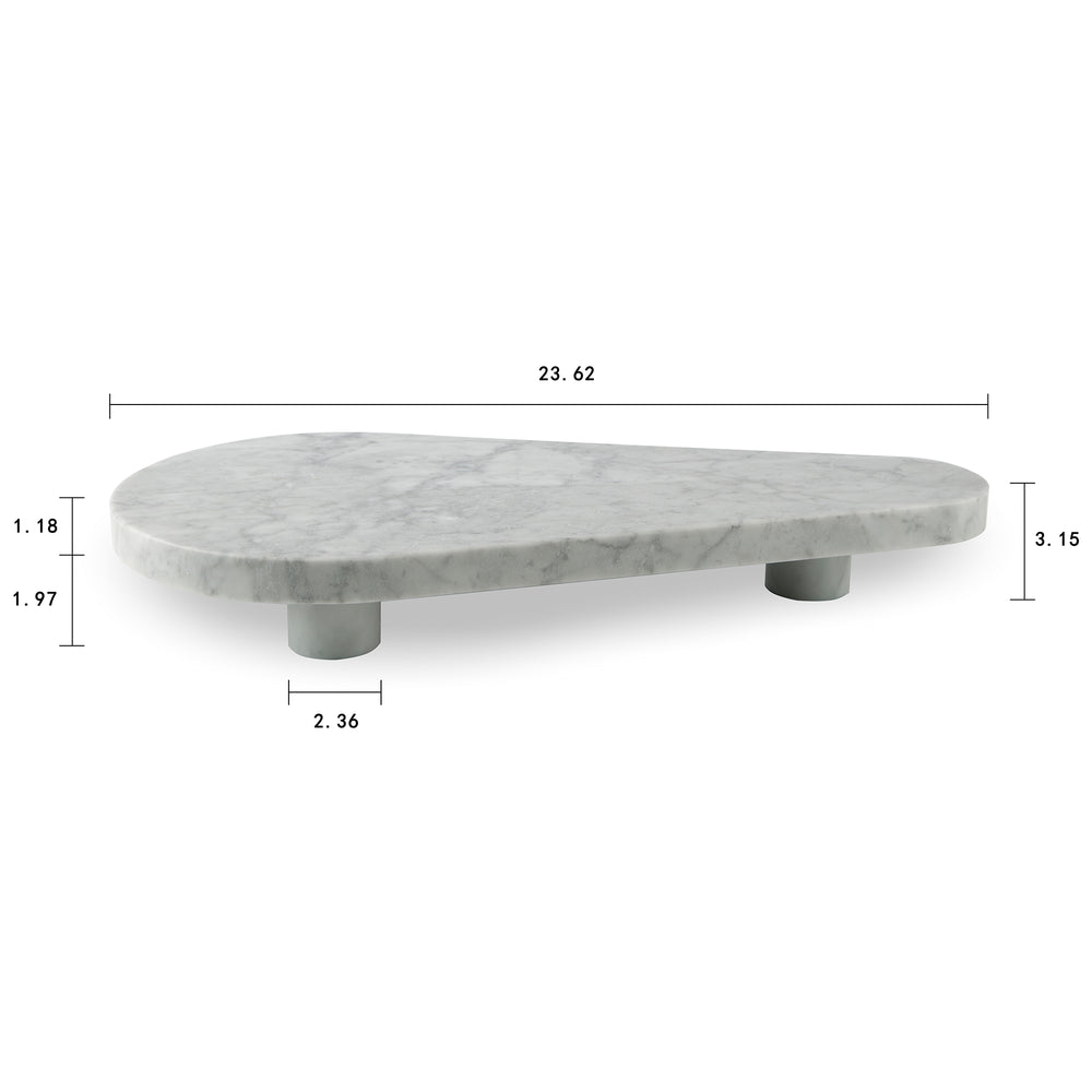 Lilys 24" Laguna Marble Tray With Three Stand 8369-L