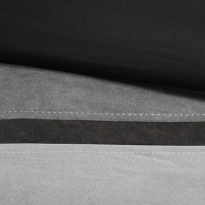 English Elm 7 Piece Faux Suede Comforter Set In Modern Black & Grey For Cal King - Cozy, Hypoallergenic & Stylish! B03597217