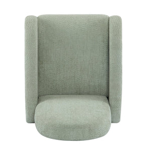 English Elm Christopher Knight Home® - 360 Swivel and Glider Recliner Chair with Boucle Upholstery, Solid Wood Base, Smooth Rocking Comfort Light Green N771P207029L