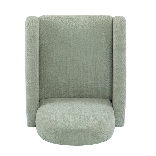 English Elm 360 Swivel Glider Recliner with Solid Wood Base Contemporary Upholstered Lounge Chair Light Green N771P363407L