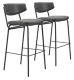 Charon Barstool - Set of 2 Vintage Black 110261 Zuo Modern