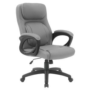 OSP Home Furnishings Faux Leather Executive Office Chair with Lumbar Support and Ergonomic Padded Seat FL13785-U21