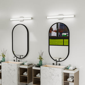 English Elm Bathroom Vanity Light - Modern Brushed Nickel 33" Led Wall Bar Fixture For Bright 6000K Illumination W2312P374954