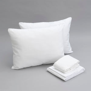 English Elm Essentials Split King Bedding Bundle Microfiber Sheets Pillows Waterproof Protectors B180P172100