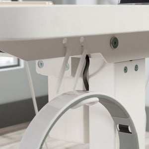 English Elm Sit/Stand Desk In Modern White Finish With Ergonomic Height Adjustment & Integrated Charging Options B356P402616-GIGA