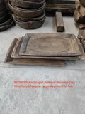 Lilys Rectangular Antique Wooden Tray Weathered Natural Large Approx 27X15X6 8376-L