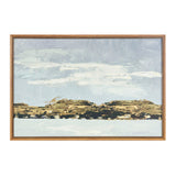 Foggy Morning Traditional Abstract Landscape Framed Canvas Wall Art