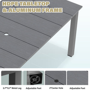 English Elm A Versatile Outdoor Dining Table For Patios, Balconies & Gardens - Durable, Low-Maintenance Design T3898P371399
