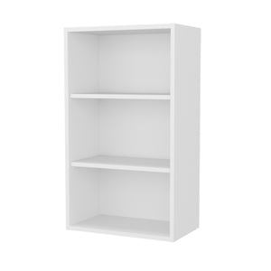 English Elm Guadalupe Melamine Wall Cabinet with Three Open Shelves for Kitchen Storage, Scratch-Resistant Design White 38.6 L x 26 W x 3.5 H B128P244993